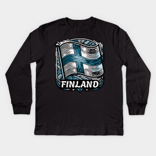 Finland Kids Long Sleeve T-Shirt